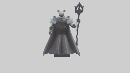 3D model RoboWarlock statue model VR / AR / low-poly