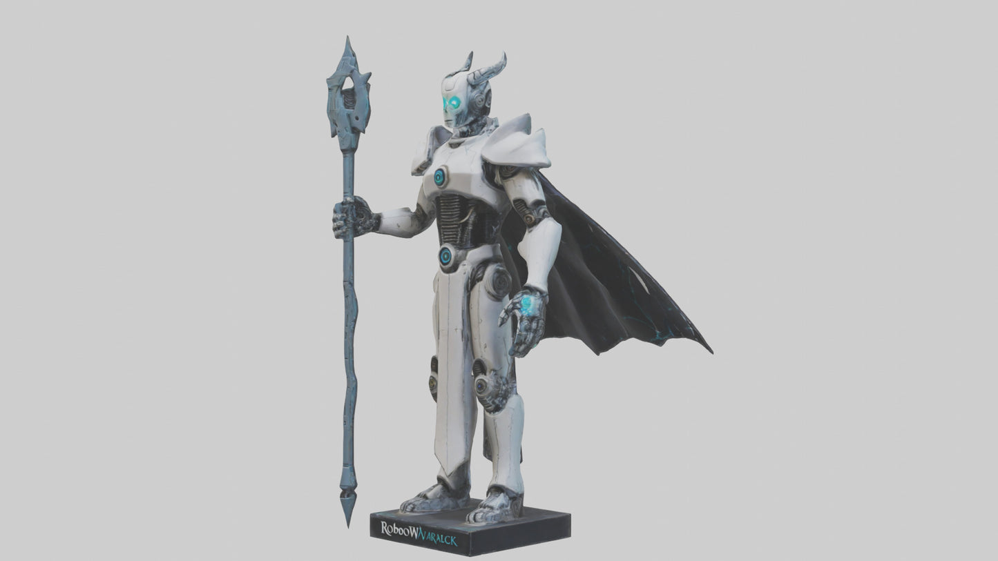 3D model RoboWarlock statue model VR / AR / low-poly