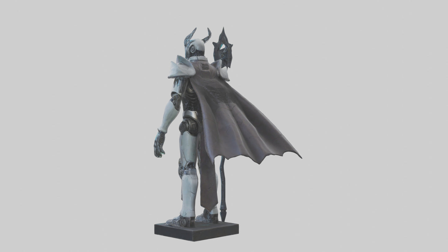 3D model RoboWarlock statue model VR / AR / low-poly