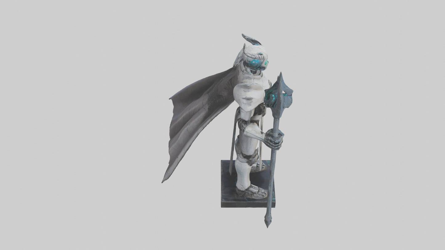 3D model RoboWarlock statue model VR / AR / low-poly