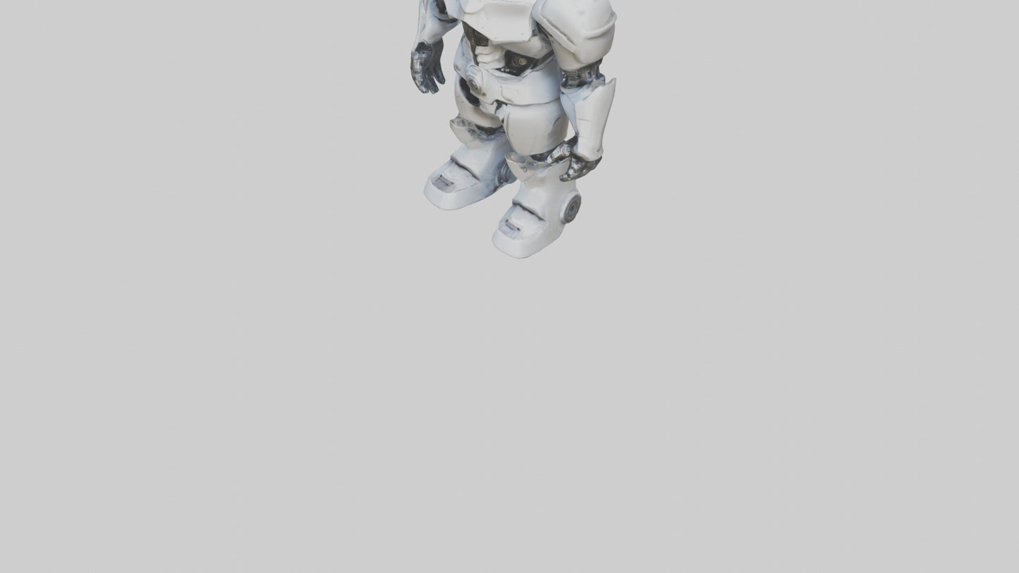 RoboWarrior statue model VR / AR / low-poly