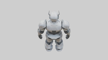 RoboWarrior statue model VR / AR / low-poly
