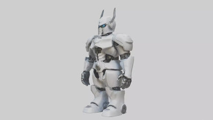 RoboWarrior statue model VR / AR / low-poly