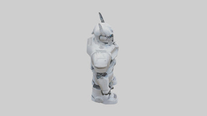 RoboWarrior statue model VR / AR / low-poly