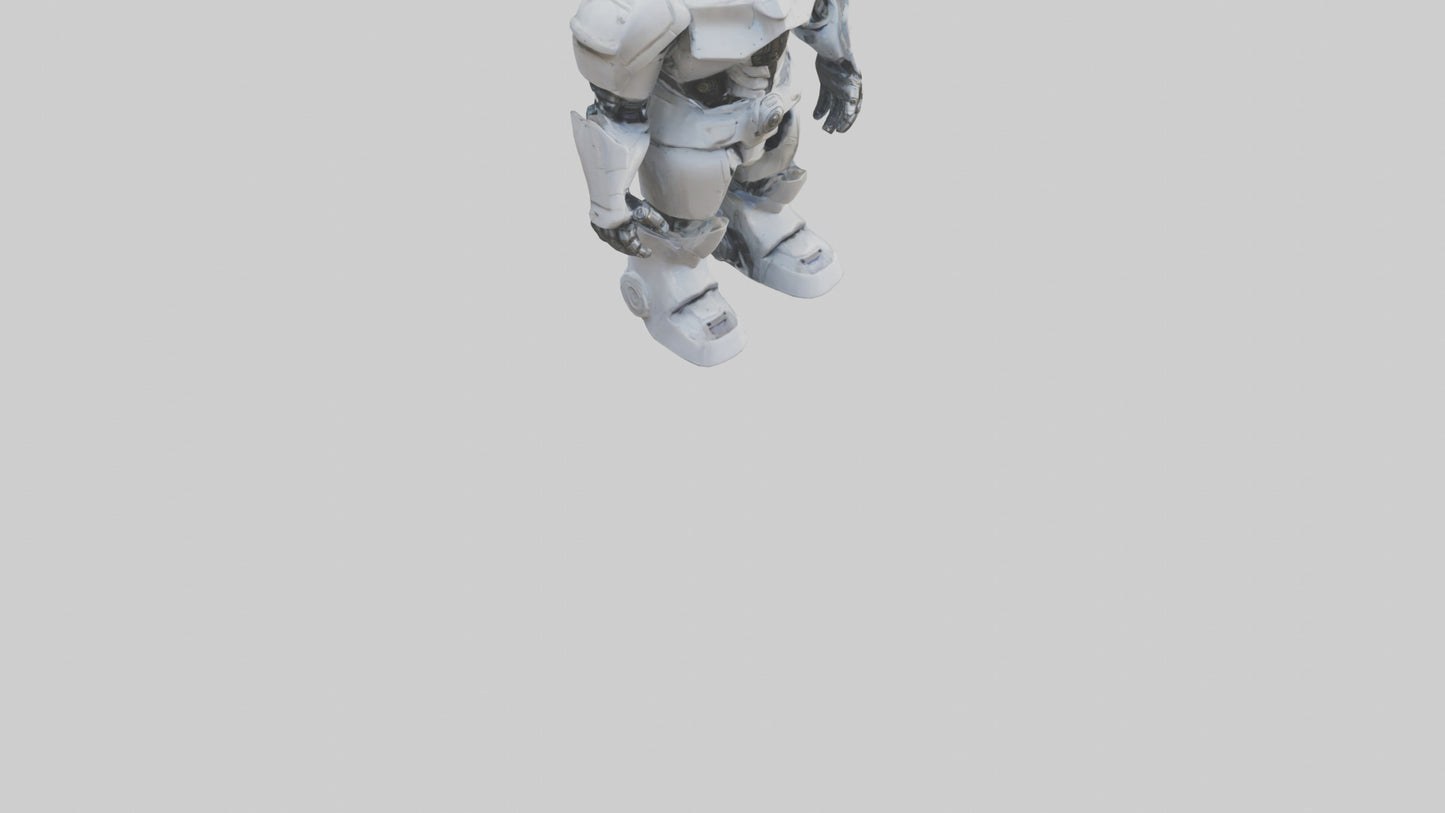 RoboWarrior statue model VR / AR / low-poly