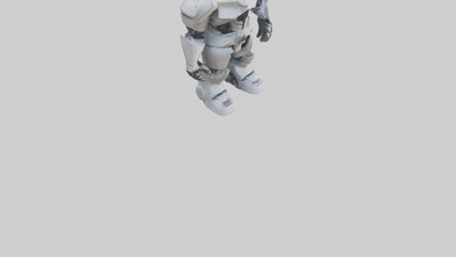 RoboWarrior statue model VR / AR / low-poly