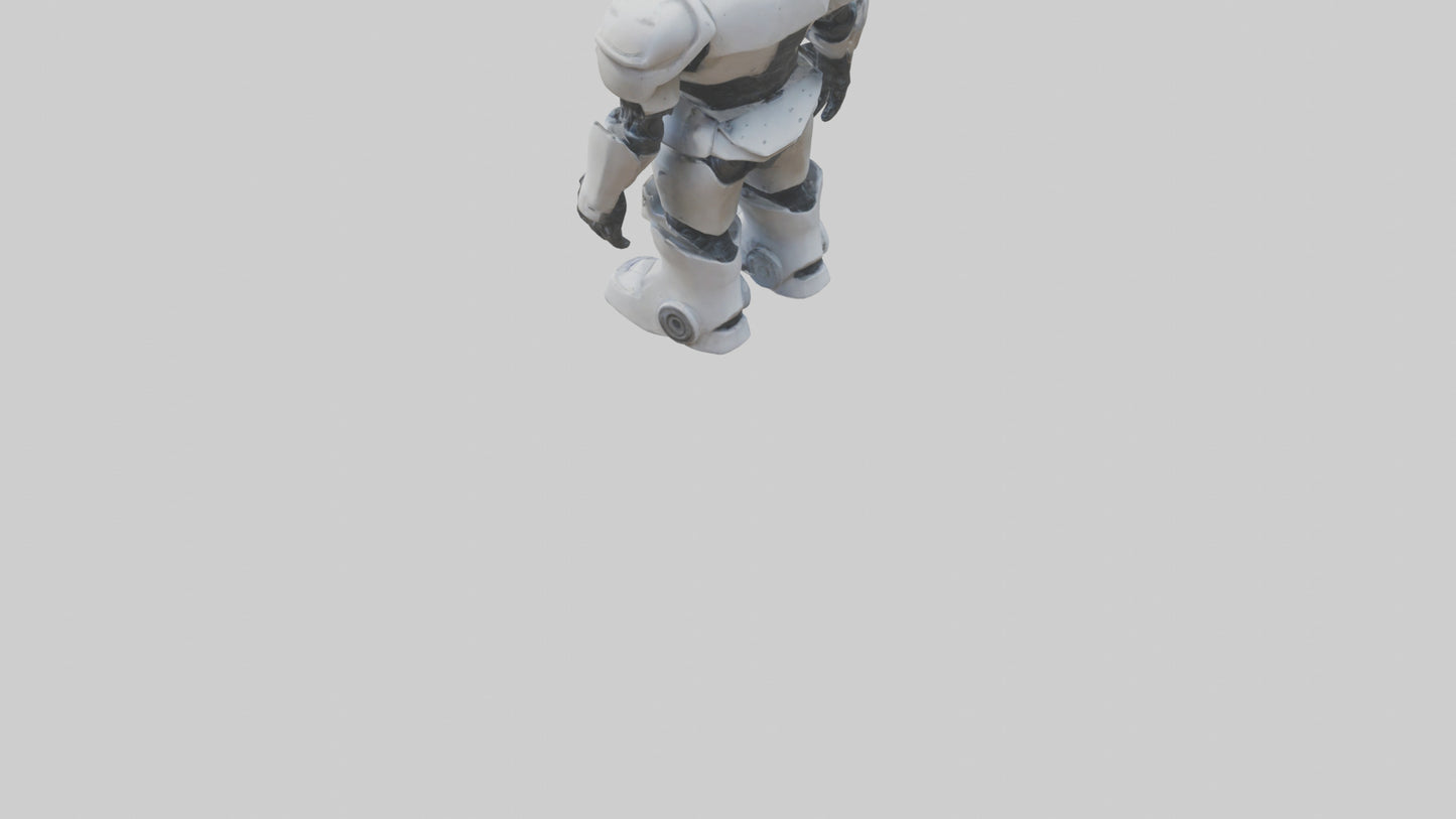 RoboWarrior statue model VR / AR / low-poly