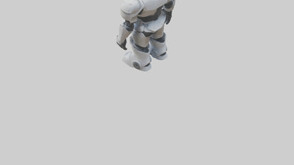 RoboWarrior statue model VR / AR / low-poly