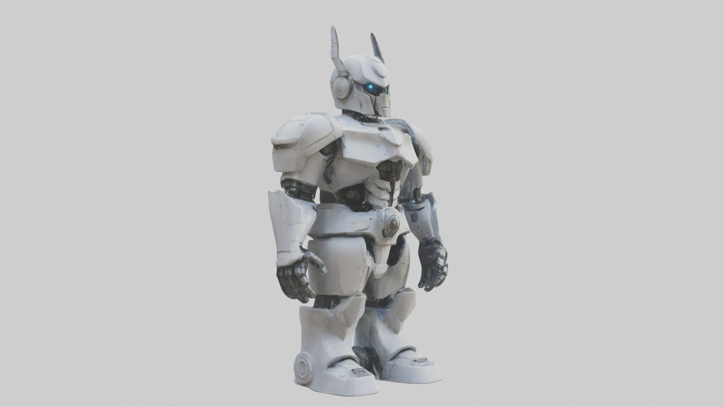 RoboWarrior statue model VR / AR / low-poly