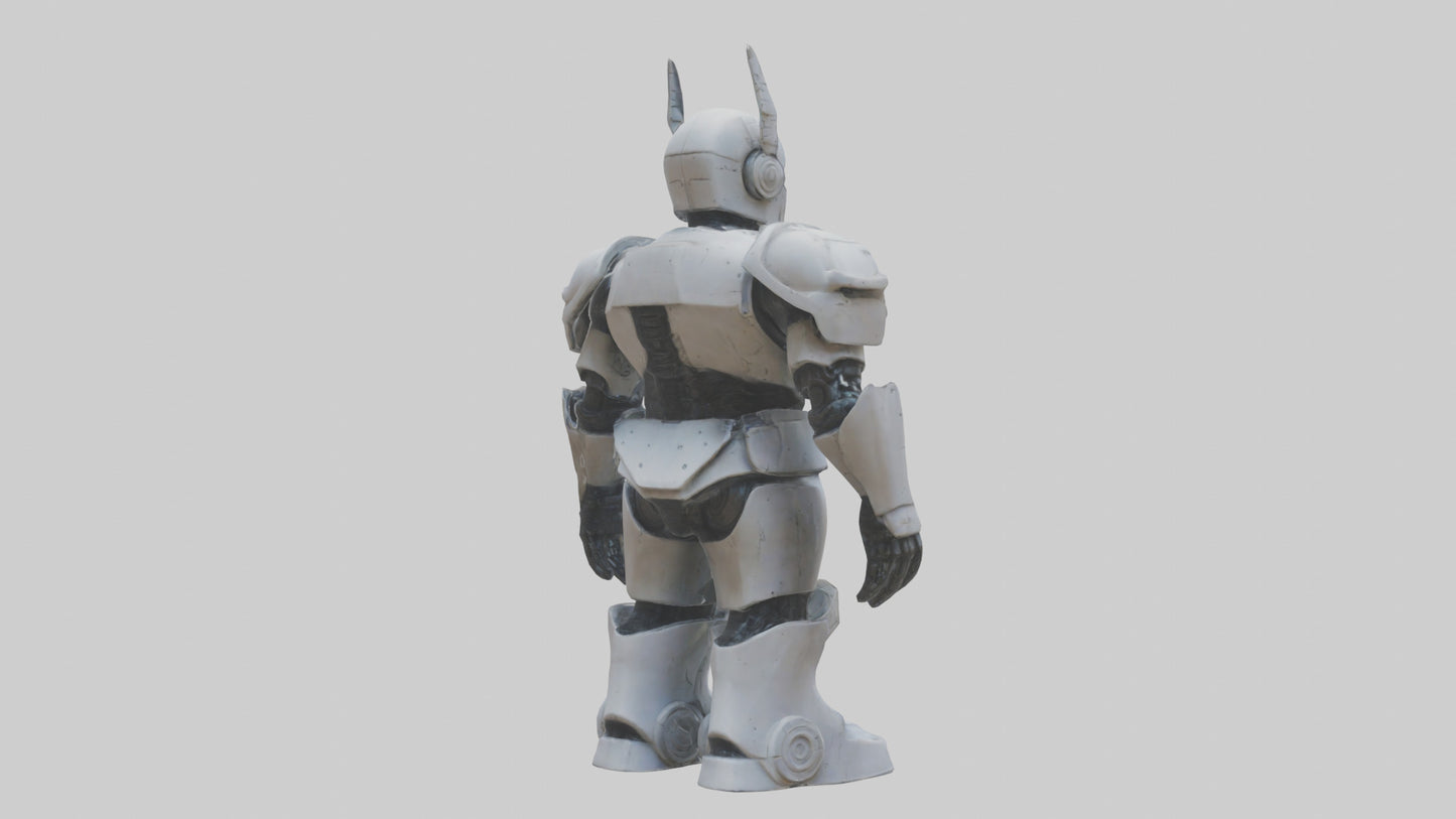 RoboWarrior statue model VR / AR / low-poly
