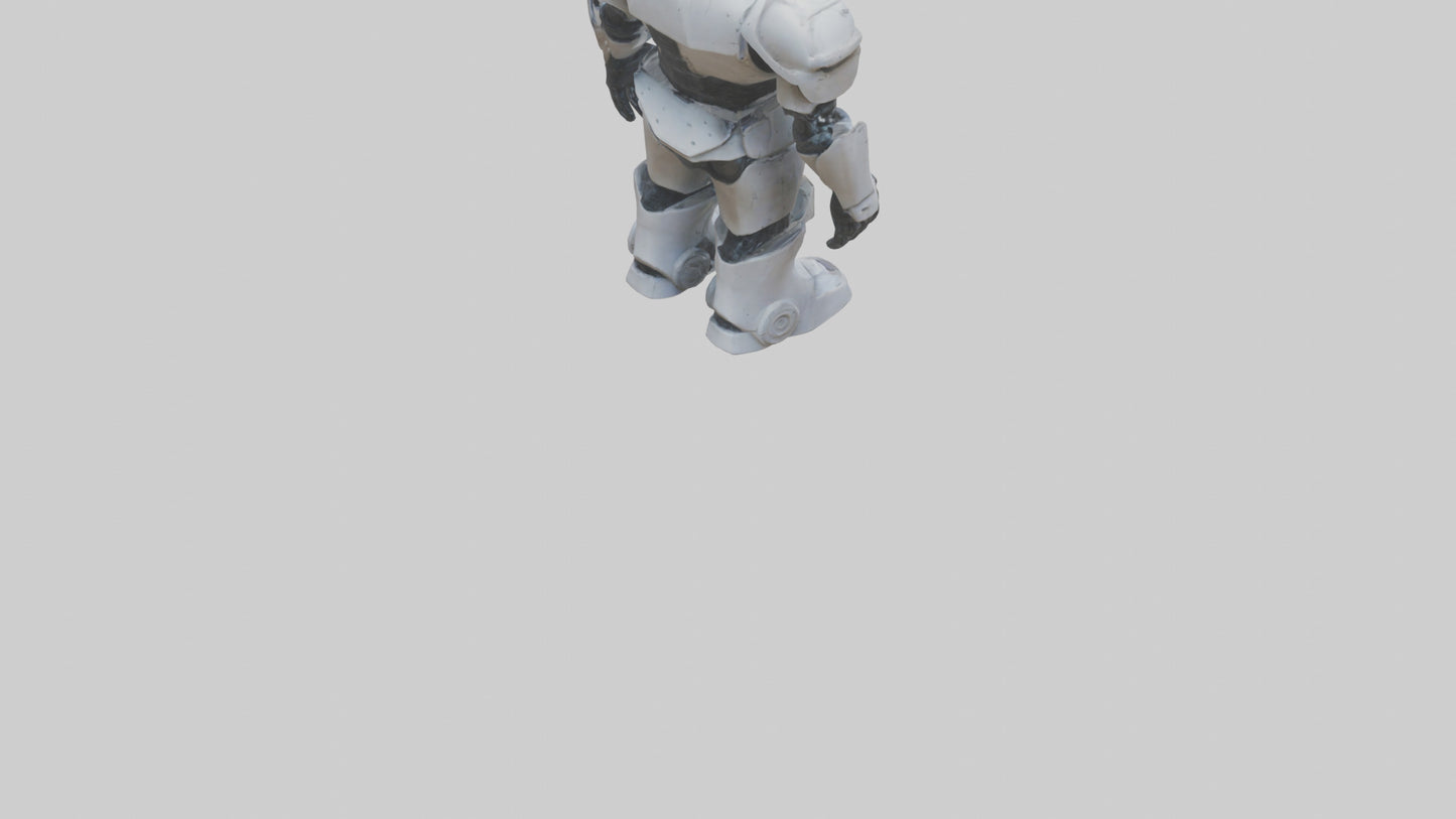 RoboWarrior statue model VR / AR / low-poly