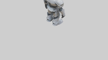 RoboWarrior statue model VR / AR / low-poly