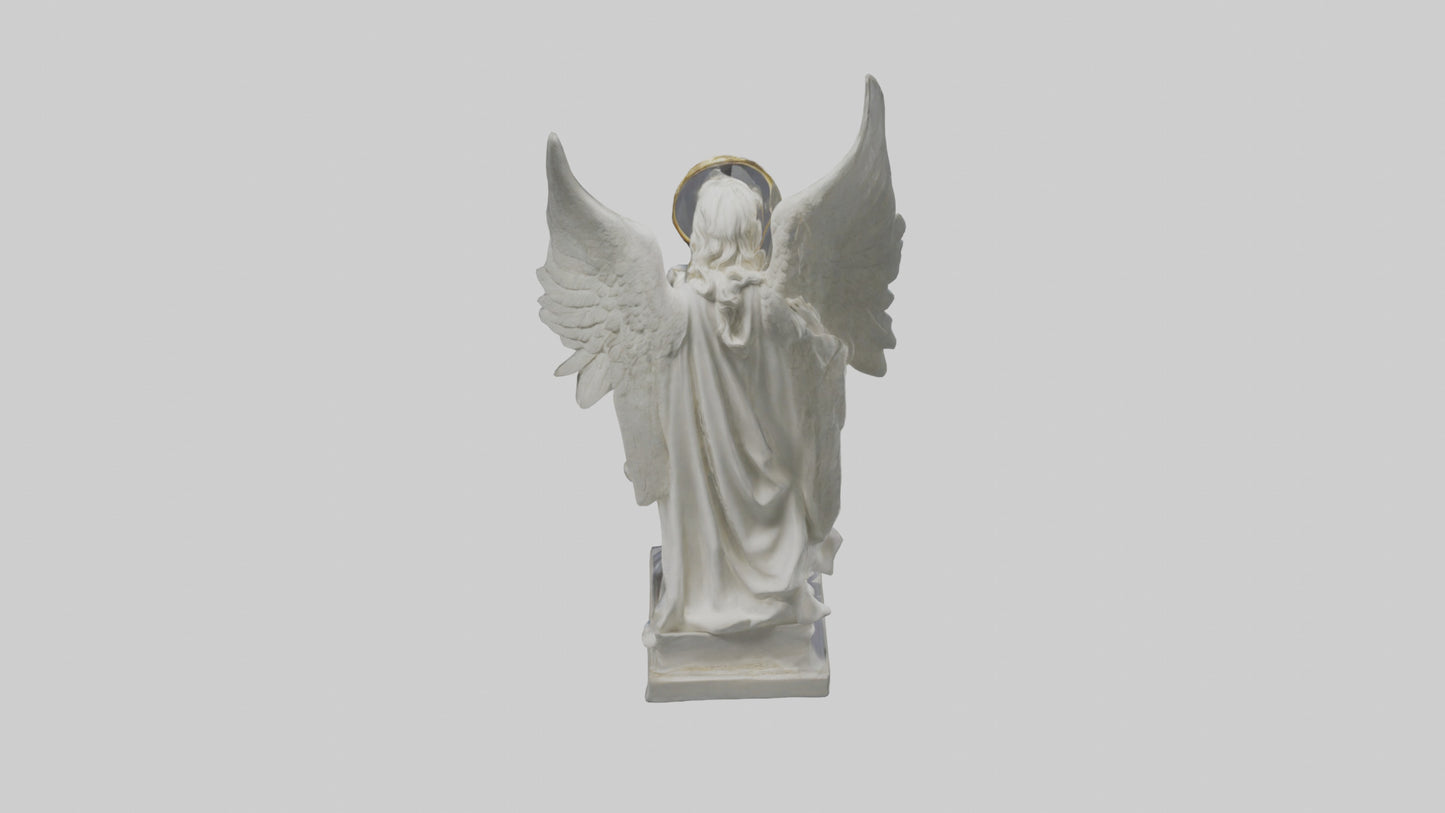 3D model Rockefeller angel statue model VR / AR / low-poly