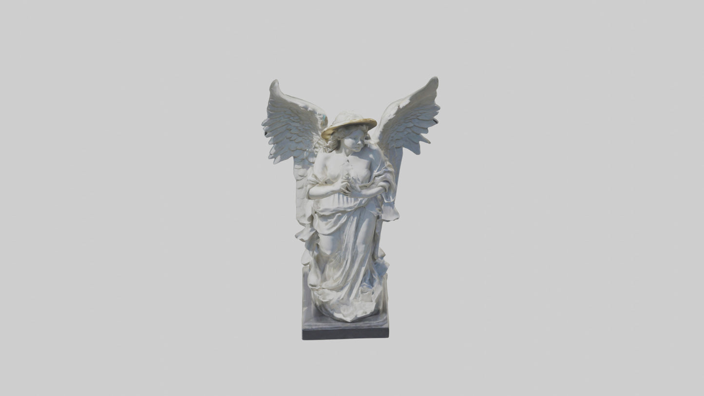 3D model Rockefeller angel statue model VR / AR / low-poly
