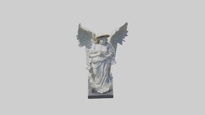 3D model Rockefeller angel statue model VR / AR / low-poly