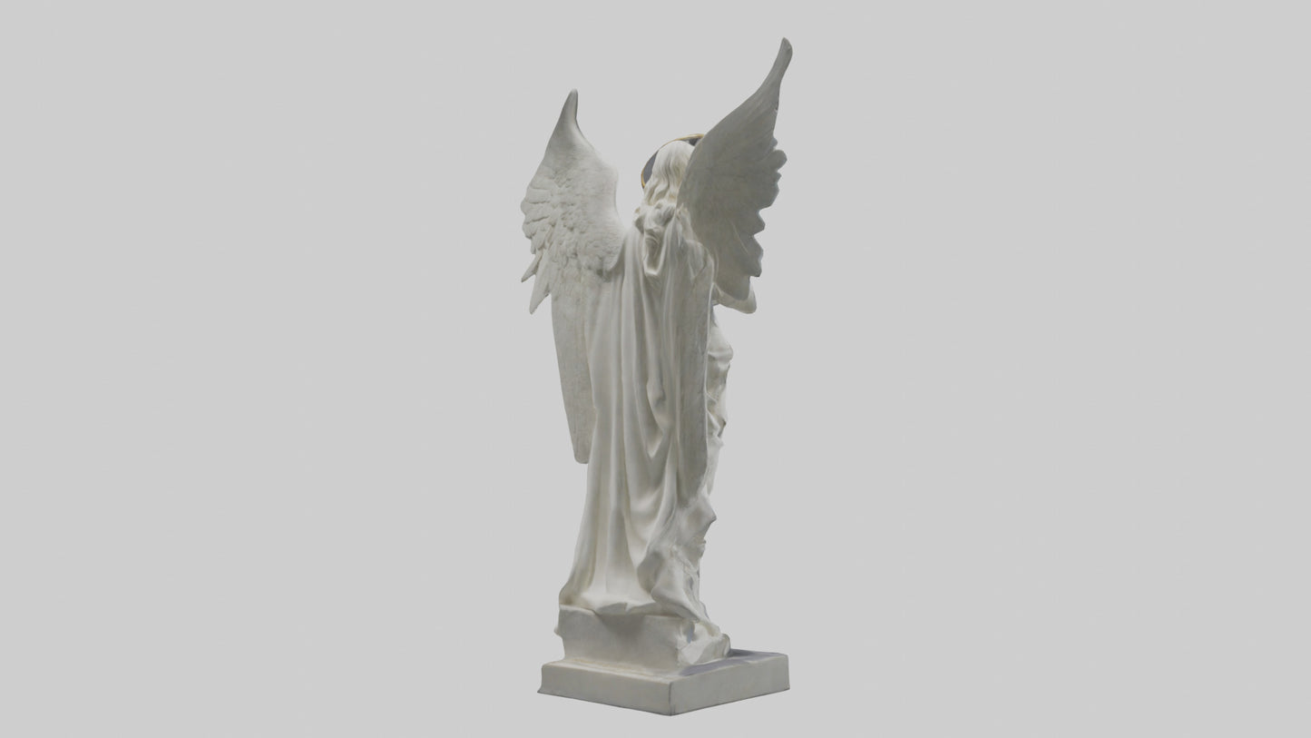 3D model Rockefeller angel statue model VR / AR / low-poly