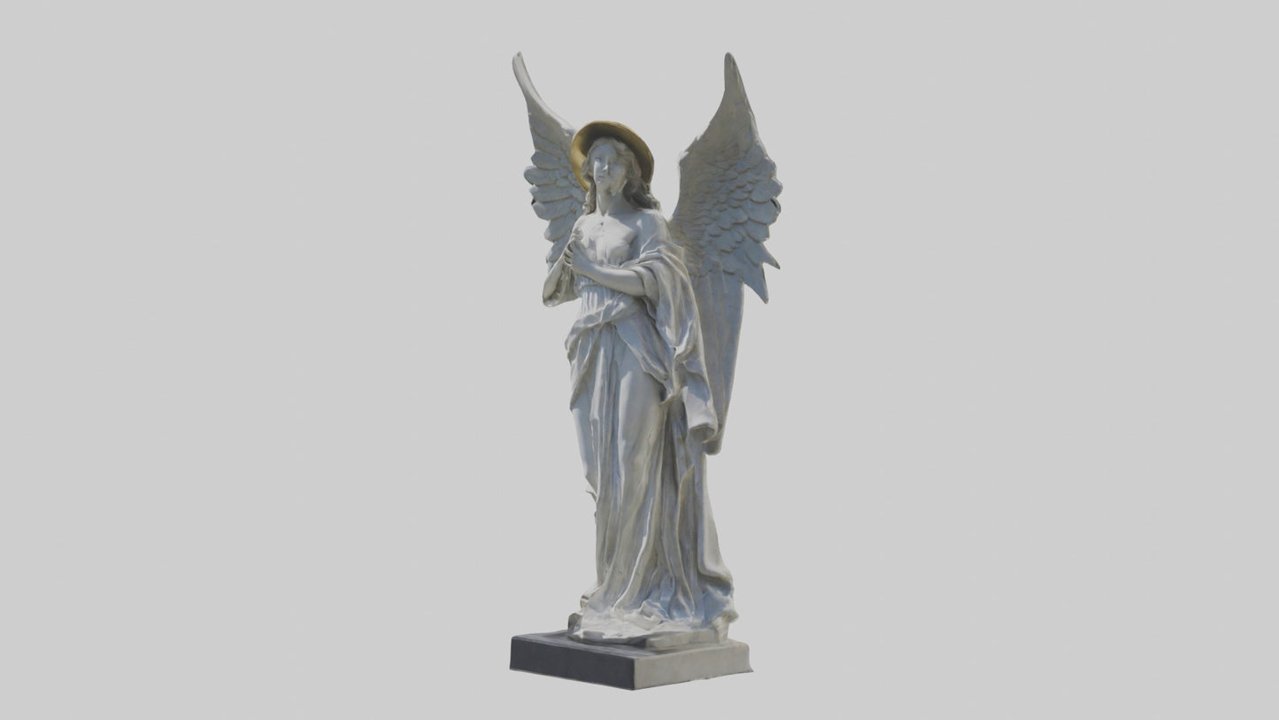 3D model Rockefeller angel statue model VR / AR / low-poly
