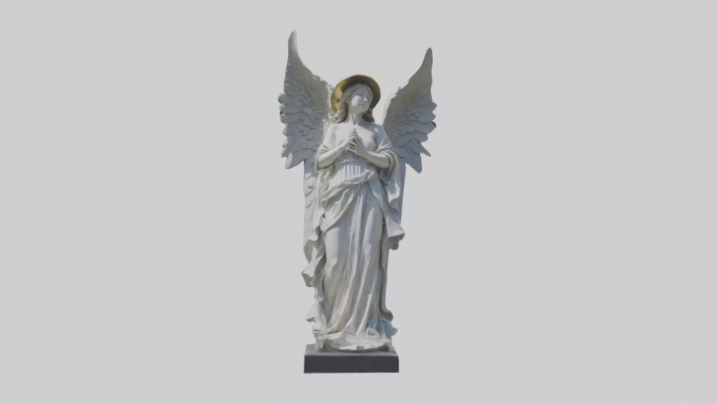 3D model Rockefeller angel statue model VR / AR / low-poly