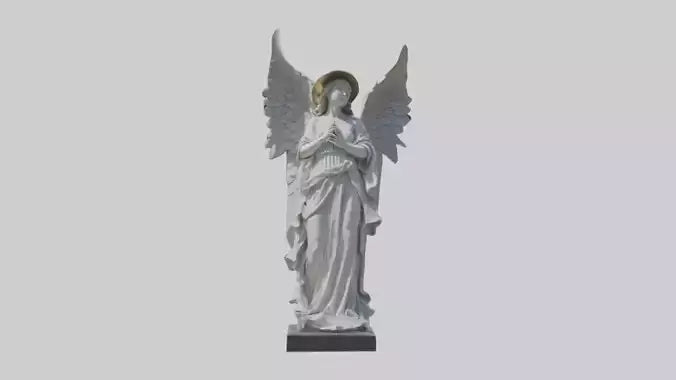3D model Rockefeller angel statue model VR / AR / low-poly