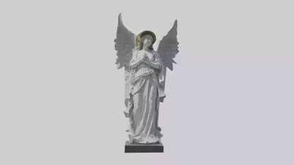 3D model Rockefeller angel statue model VR / AR / low-poly