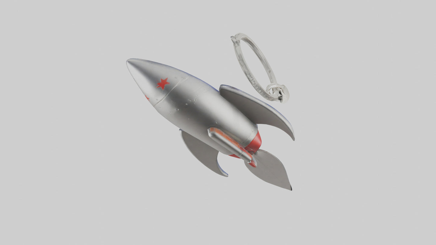 3D model Rocket keychain model VR / AR / low-poly