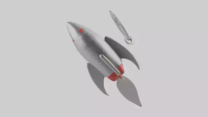 3D model Rocket keychain model VR / AR / low-poly