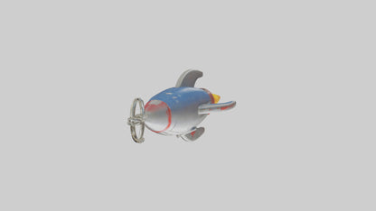 3D model Rocket ship keychain model VR / AR / low-poly