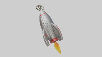 3D model Rocket ship keychain model VR / AR / low-poly