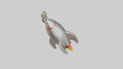 3D model Rocket ship keychain model VR / AR / low-poly
