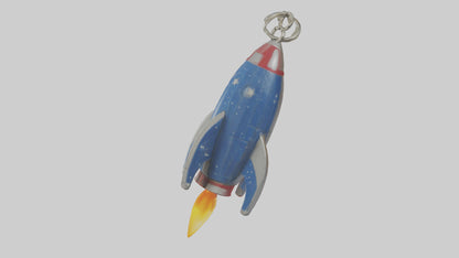 3D model Rocket ship keychain model VR / AR / low-poly