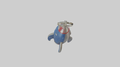 3D model Rocket ship keychain model VR / AR / low-poly