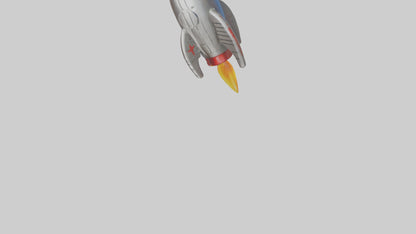 3D model Rocket ship keychain model VR / AR / low-poly