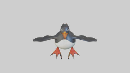 Rockhopper Penguin hopping model 3D model