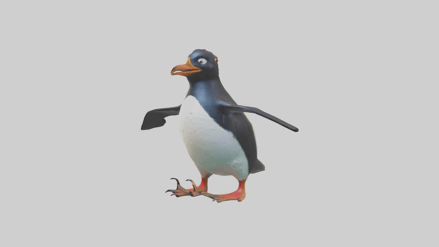 Rockhopper Penguin hopping model 3D model