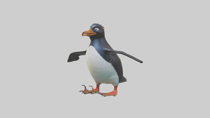 Rockhopper Penguin hopping model 3D model