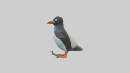 Rockhopper Penguin hopping model 3D model