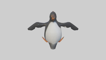 Rockhopper Penguin hopping model 3D model