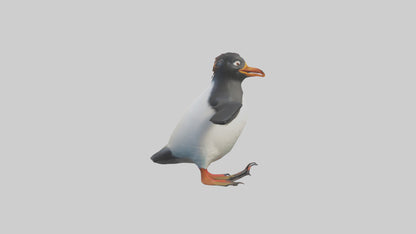 Rockhopper Penguin hopping model 3D model