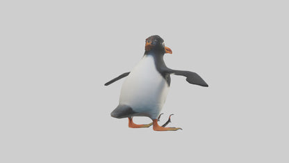 Rockhopper Penguin hopping model 3D model