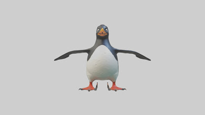 Rockhopper Penguin hopping model 3D model
