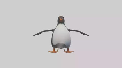 Rockhopper Penguin hopping model 3D model