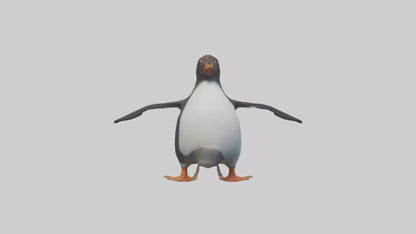 Rockhopper Penguin hopping model 3D model