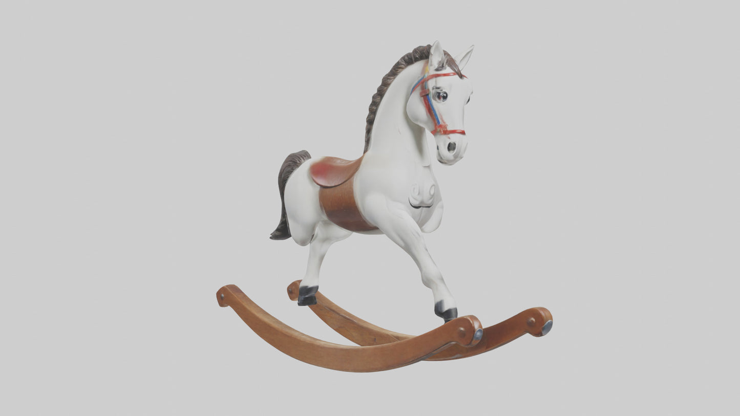 3D model Rocking Horse statue model VR / AR / low-poly