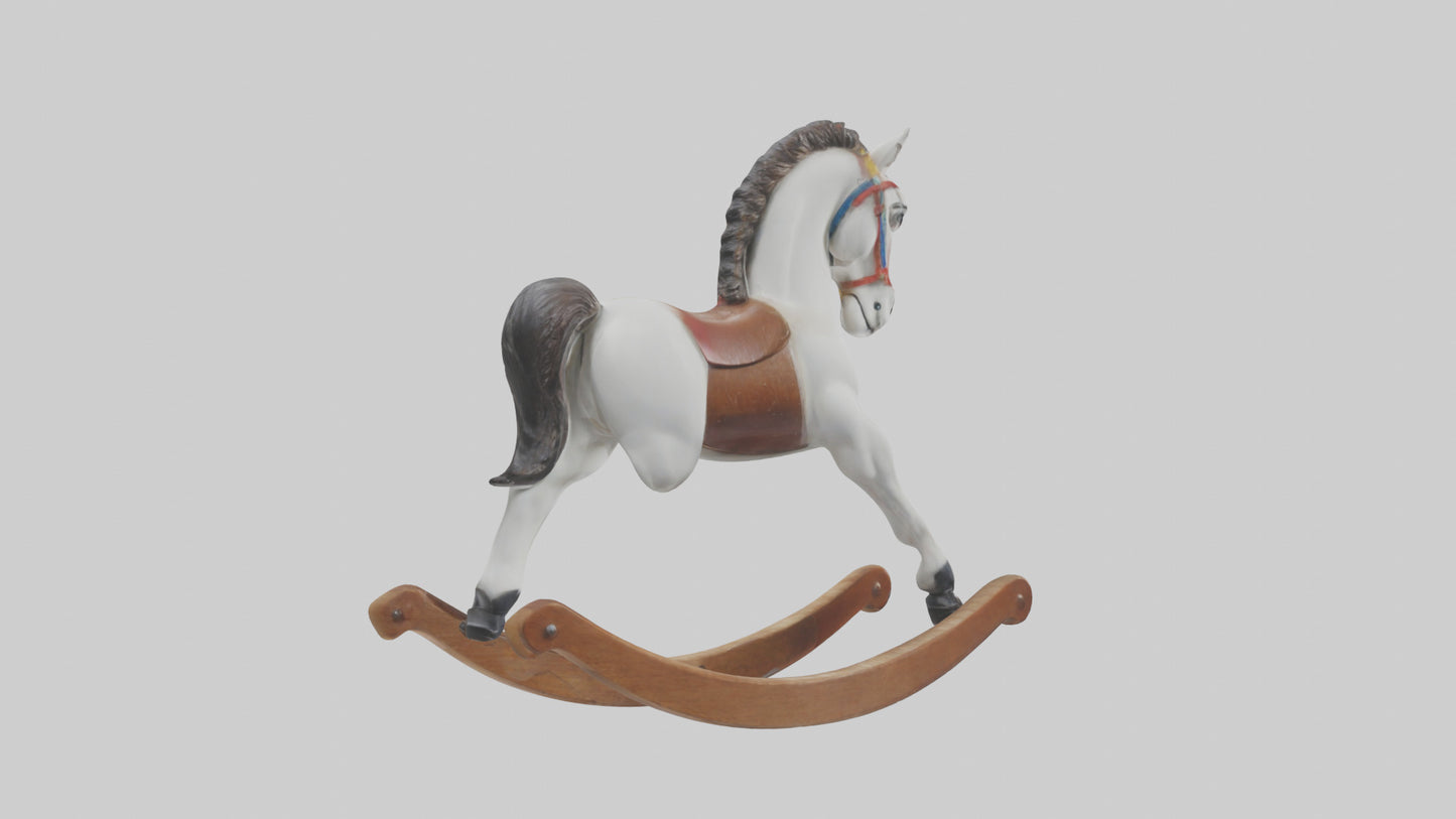 3D model Rocking Horse statue model VR / AR / low-poly