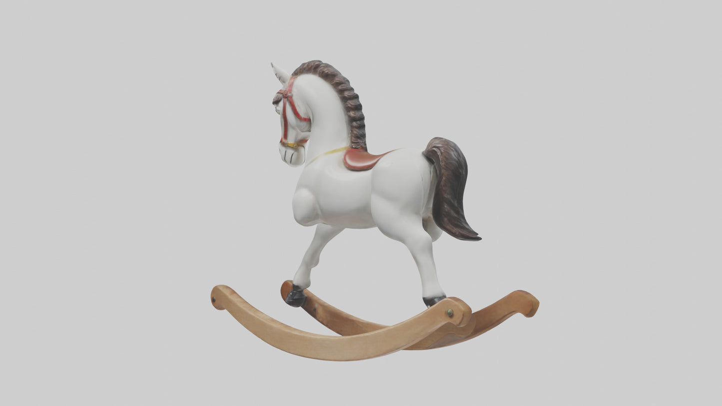 3D model Rocking Horse statue model VR / AR / low-poly