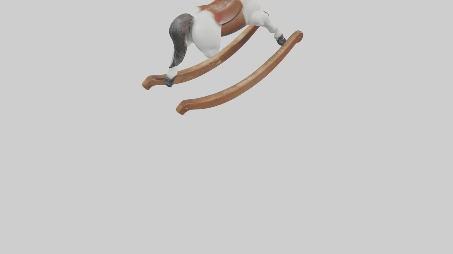 3D model Rocking Horse statue model VR / AR / low-poly