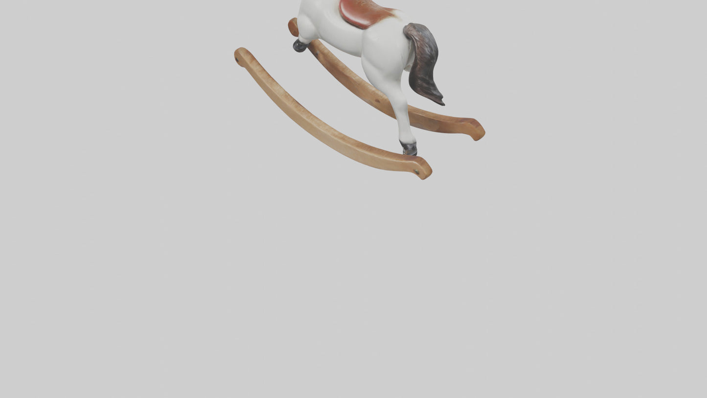 3D model Rocking Horse statue model VR / AR / low-poly