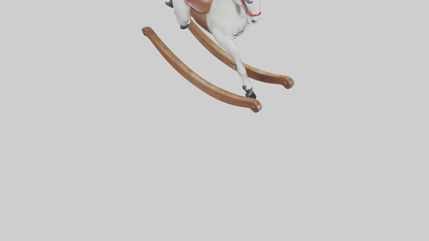 3D model Rocking Horse statue model VR / AR / low-poly