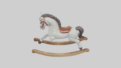 3D model Rocking Horse statue model VR / AR / low-poly