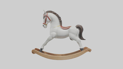 3D model Rocking Horse statue model VR / AR / low-poly